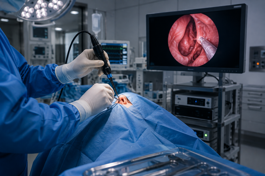 Cirurgia endoscópica nasossinusal com visualização por endoscopia