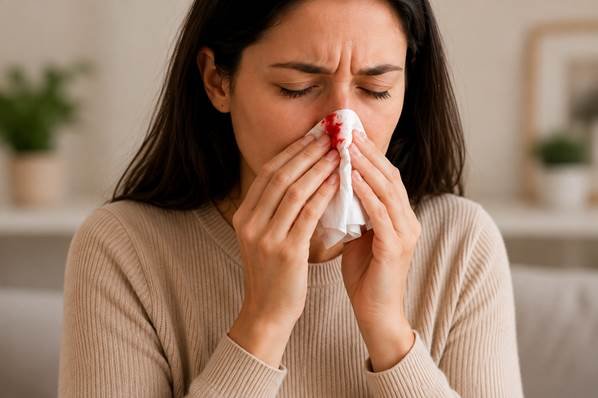 O ressecamento da mucosa nasal pode favorecer crostas, irritação e sangramento.