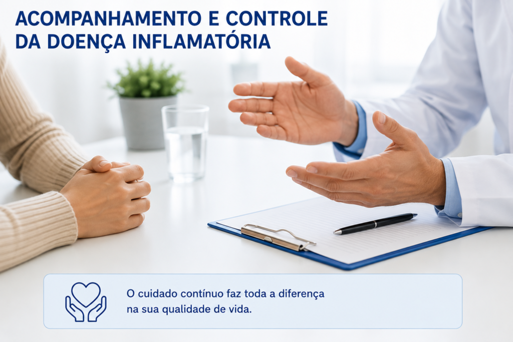 Paciente em consulta de acompanhamento para controle da inflamação associada aos pólipos nasais
